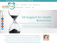 Tablet Screenshot of justintimevirtualassistant.com